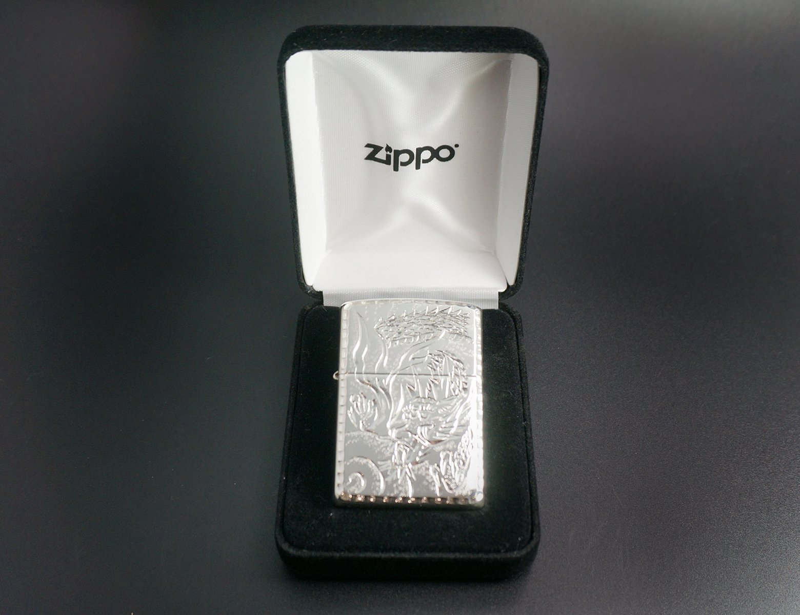 Amazon.co.jp: zippo（ジッポー） スターリングシルバー職人両面手彫り